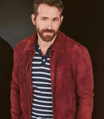 Ryan Reynolds The Adam Project Maroon Suede Jacket