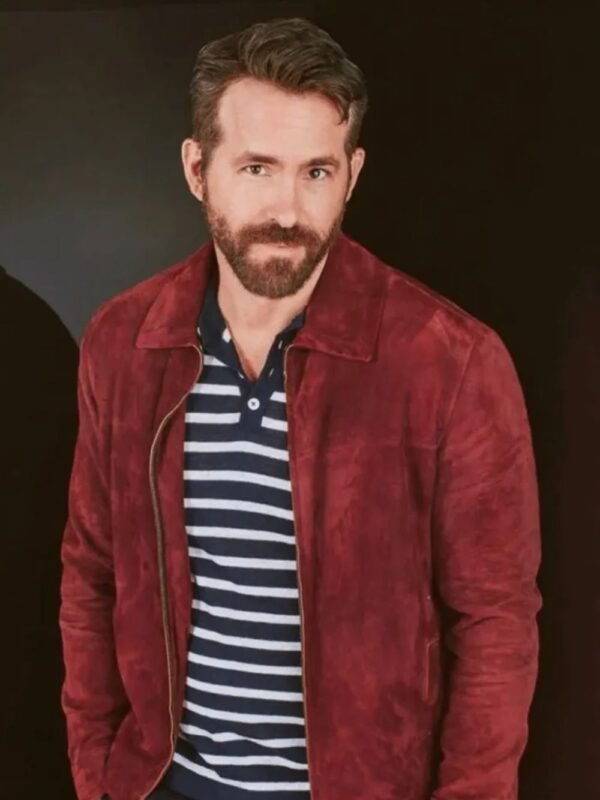 Ryan Reynolds The Adam Project Maroon Suede Jacket