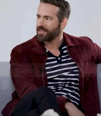 Ryan Reynolds The Adam Project Maroon Suede Jacket