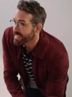 Ryan Reynolds The Adam Project Maroon Suede Jacket