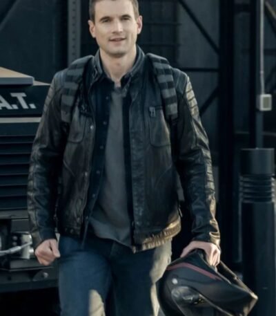 S.W.A.T. S03 Alex Russell Black Leather Jacket
