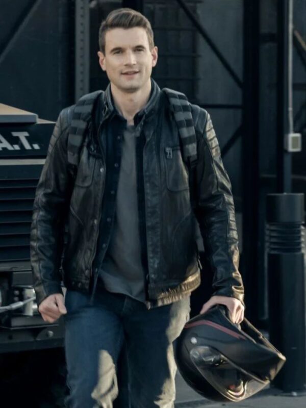 S.W.A.T. S03 Alex Russell Black Leather Jacket