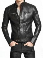 S.W.A.T. S03 Alex Russell Black Leather Jacket
