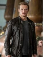 SAS Red Notice Tom Buckingham Black Leather Jacket