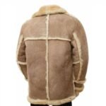 SF-0325 Heavy Shearling Beige Suede Jacket