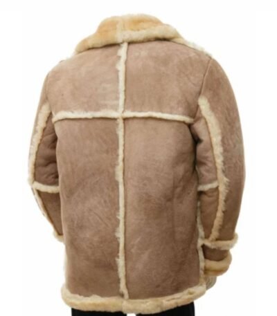 SF-0325 Heavy Shearling Beige Suede Jacket