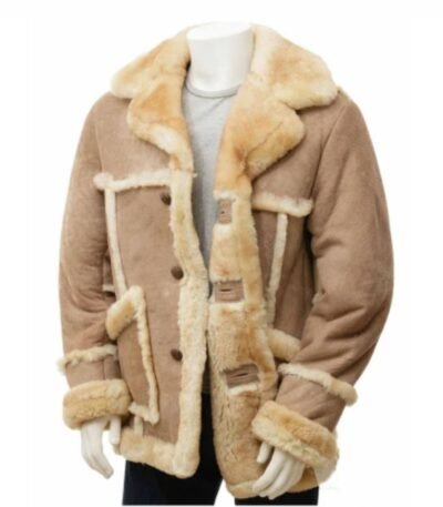 SF-0325 Heavy Shearling Beige Suede Jacket