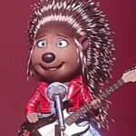 SING 2 Ash Red Biker Leather Jacket