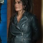 Salma Hayek The Hitman's Wife's Bodyguard Leather Black Jacket