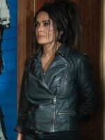 Salma Hayek The Hitman's Wife's Bodyguard Leather Black Jacket