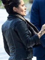 Salma Hayek The Hitman's Wife's Bodyguard Leather Black Jacket