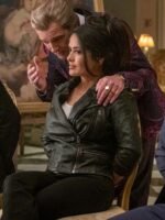 Salma Hayek The Hitman's Wife's Bodyguard Leather Black Jacket