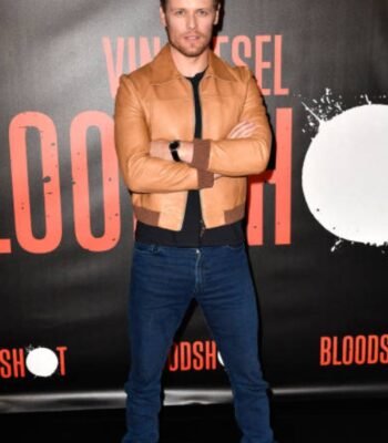 Sam Heughan Bloodshot Event Bomber Jacket