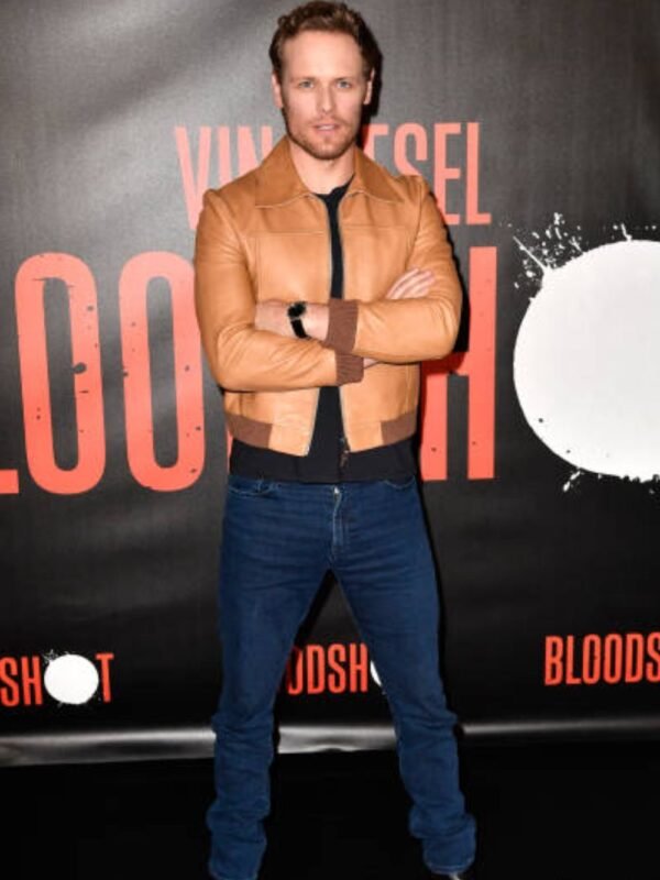 Sam Heughan Bloodshot Event Bomber Jacket