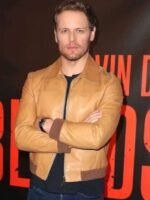 Sam Heughan Bloodshot Event Bomber Jacket