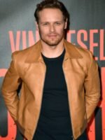 Sam Heughan Bloodshot Event Bomber Jacket
