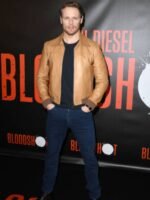 Sam Heughan Bloodshot Event Bomber Jacket