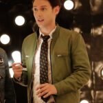 Samuel Barnett Dirk Gently Green Leather Jacket