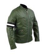 Samuel Barnett Dirk Gently Green Leather Jacket