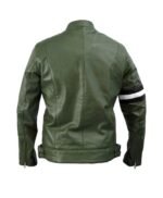 Samuel Barnett Dirk Gently Green Leather Jacket