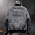 Sanchez Distressed Black Suede Leather MA-1 Bomber Jacket