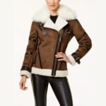 Sandra Brown Faux Fur Real Leather Jacket
