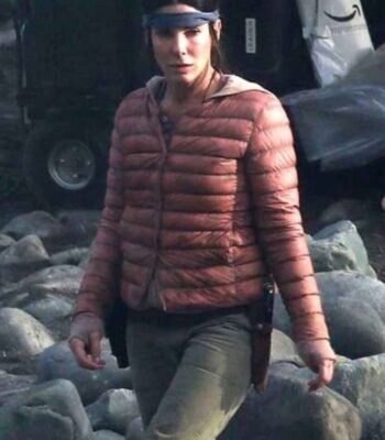 Sandra Bullock Bird Box Red Puffer Jacket