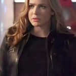 Sara Lance Arrow Black Biker Leather Jacket
