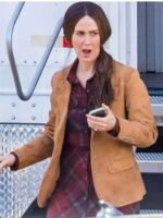 Sarah Paulson Bird Box Jessica Suede Blazer