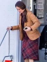 Sarah Paulson Bird Box Jessica Suede Blazer