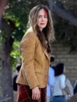 Sarah Paulson Bird Box Jessica Suede Blazer