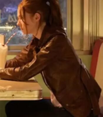 Scarlet Gunpowder Milkshake Leather Brown Jacket