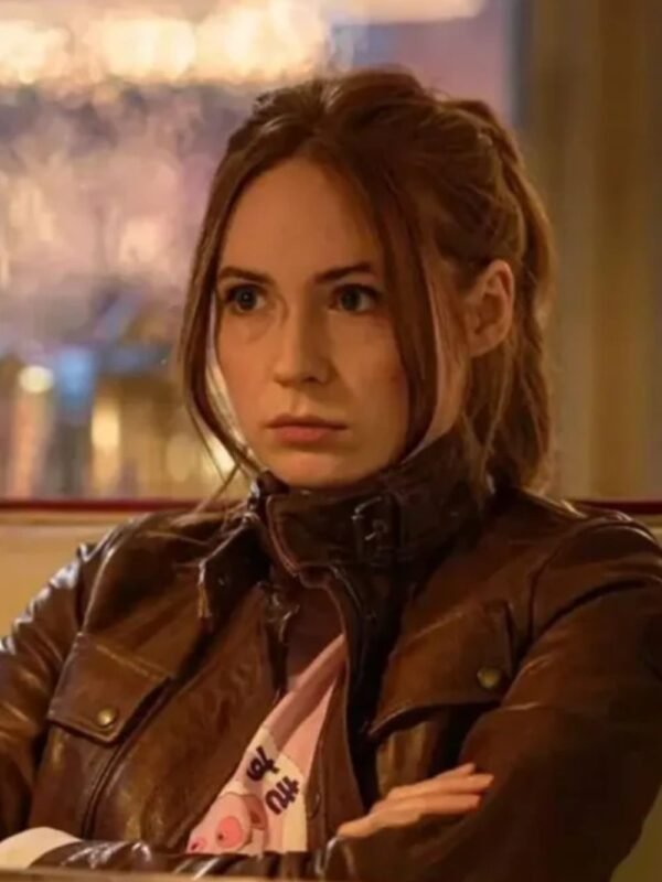 Scarlet Gunpowder Milkshake Leather Brown Jacket