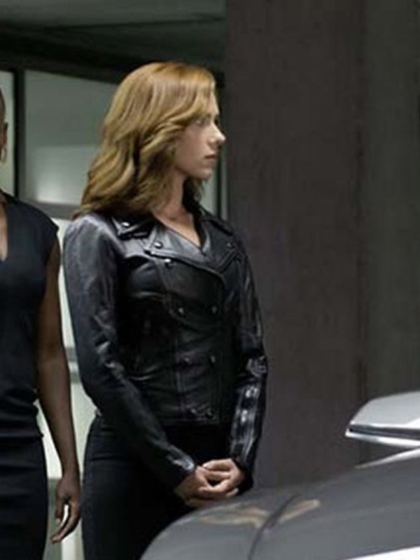 Scarlett Johansson Captain America Civil War Leather Jacket