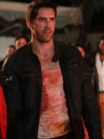 Scott Adkins John Wick Chapter 4 Black Leather Jacket
