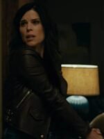 Scream Neve Campbell Black Biker Leather Jacket