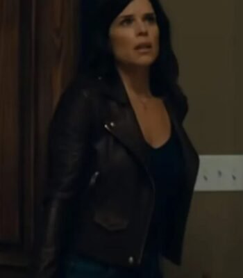 Scream Neve Campbell Black Biker Leather Jacket