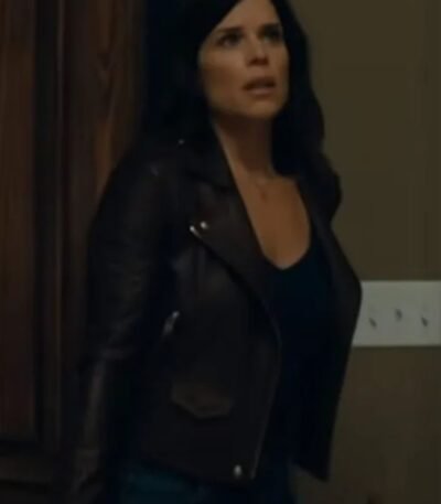 Scream Neve Campbell Black Biker Leather Jacket