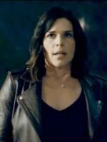 Scream Neve Campbell Black Biker Leather Jacket