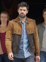 Sean Teale The Gifted Suede Leather Brown Jacket