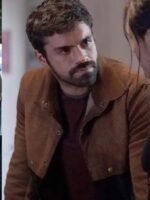 Sean Teale The Gifted Suede Leather Brown Jacket