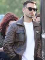 Sebastian Stan 355 Leather Jacket