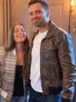 Sebastian Stan 355 Leather Jacket - Image 2