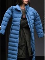 Secret Invasion S1 Emilia Clarke Blue Puffer Coat
