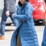 Secret Invasion S1 Emilia Clarke Blue Puffer Coat