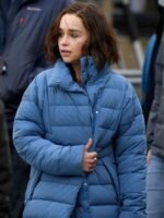 Secret Invasion S1 Emilia Clarke Blue Puffer Coat