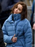 Secret Invasion S1 Emilia Clarke Blue Puffer Coat
