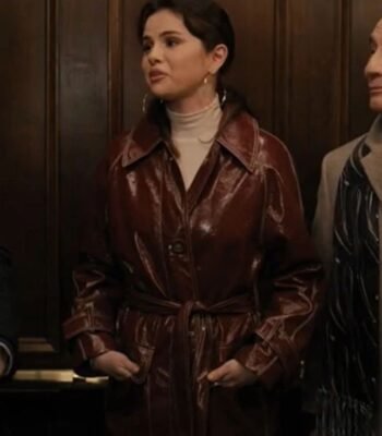 Selena Gomez Only Murders In The Building Leather Coat