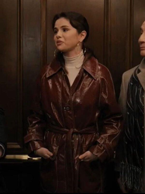 Selena Gomez Only Murders In The Building Leather Coat