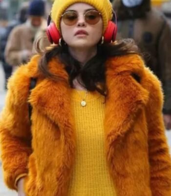 Selena Gomez Only Murders In The Building Orange Fur Jacket